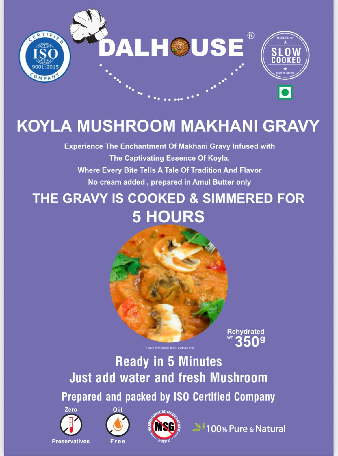 Koyla Mushroom Makhani Gravy