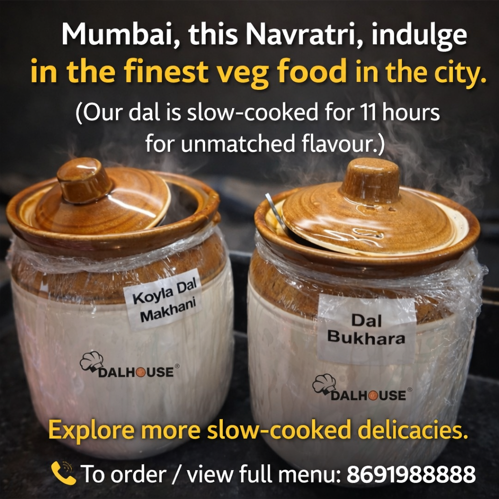 Dalhouse Navratri special veg food in Mumbai: 11-hour slow-cooked Koyla Dal Makhani and Dal Bukhara in traditional ceramic jars