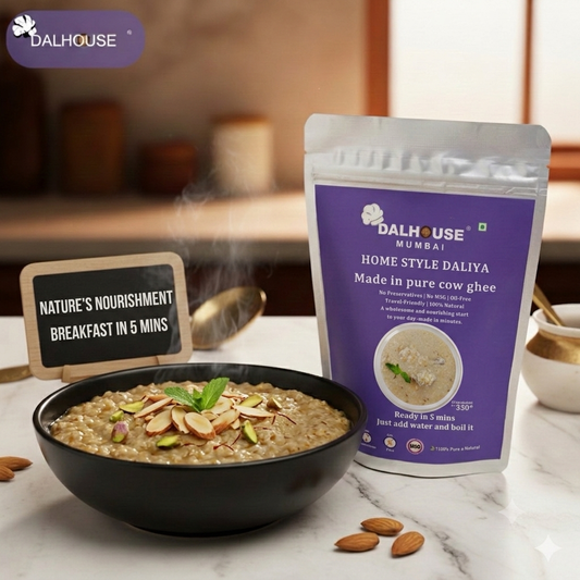 Dalhouse Home Style Daliya – Slow Cooked Ready to Eat Healthy Breakfast | Pure Ghee | No Preservatives