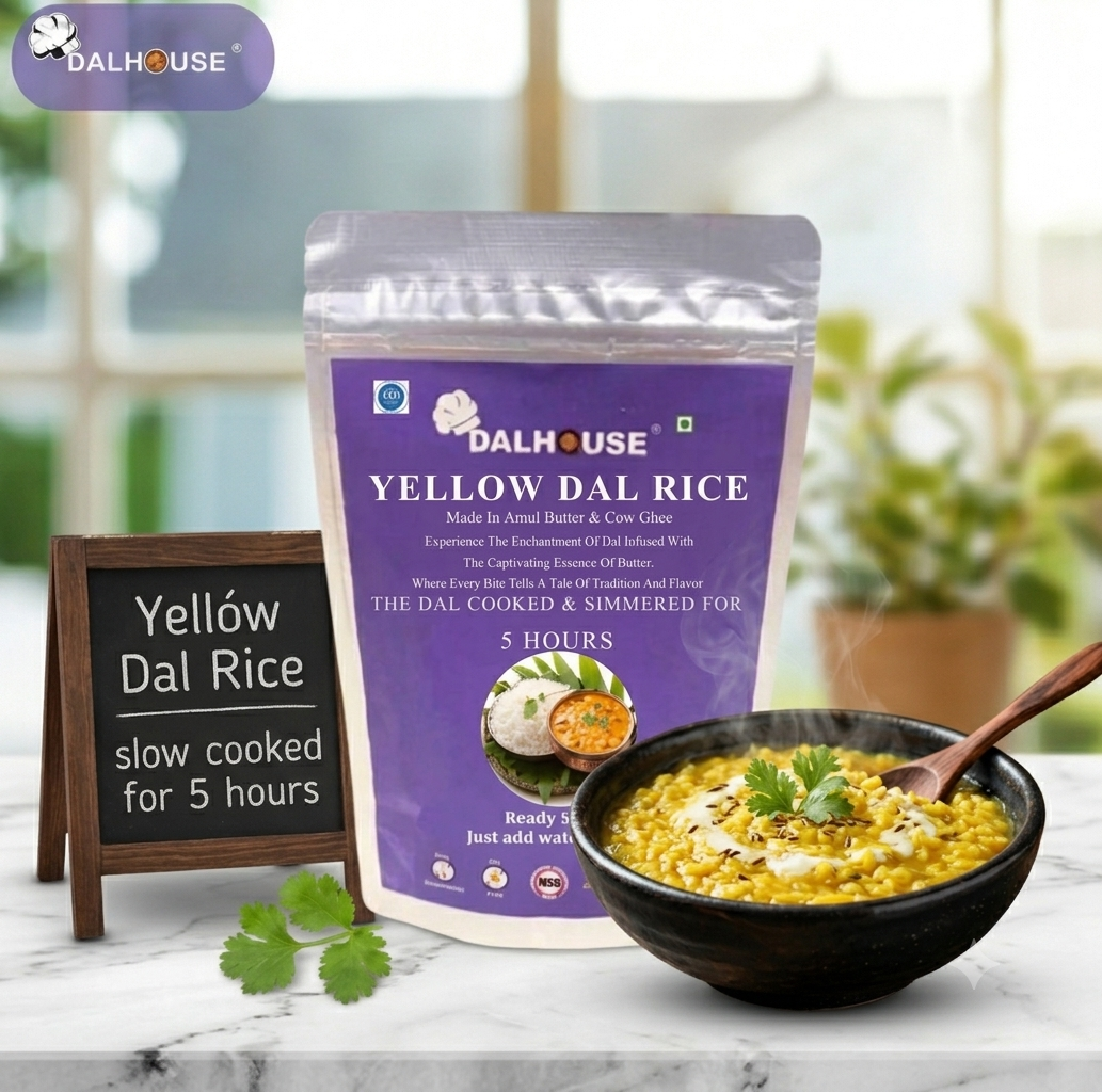 Dalhouse Ready-to-Eat Yellow Pure Ghee Dal Rice | Made in Pure Ghee