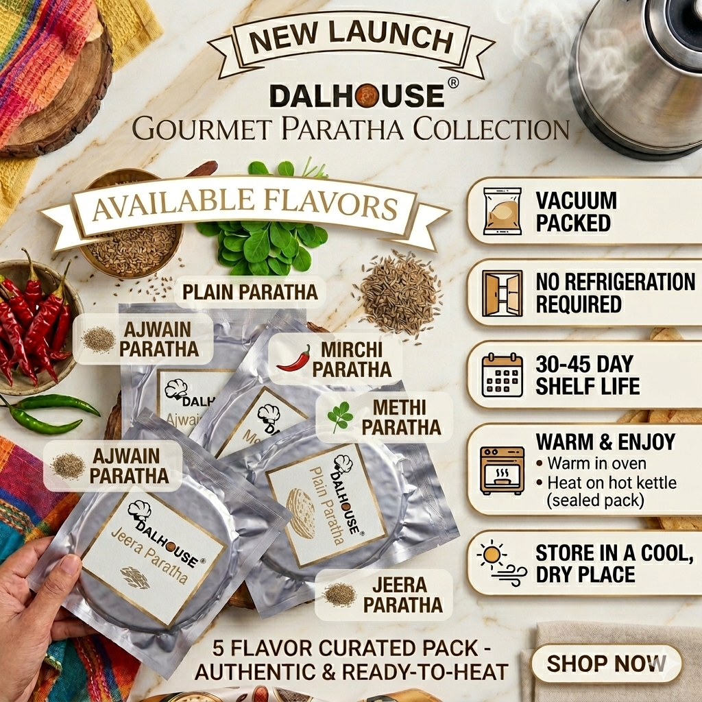 Dalhouse Paratha Collection (Set of 10) – Vacuum Packed, No preservatives, No Refrigeration Required